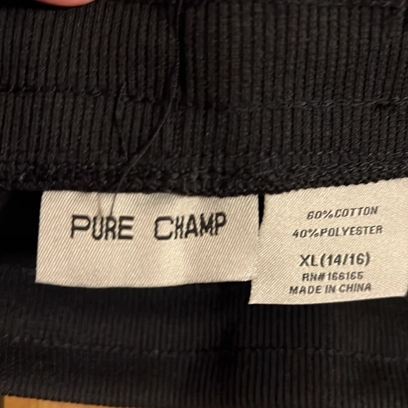 Pure Champ Boys NWT Size XL 14/16 Black Fleece Jogger Zip Pocket Sweatants - Picture 11 of 11